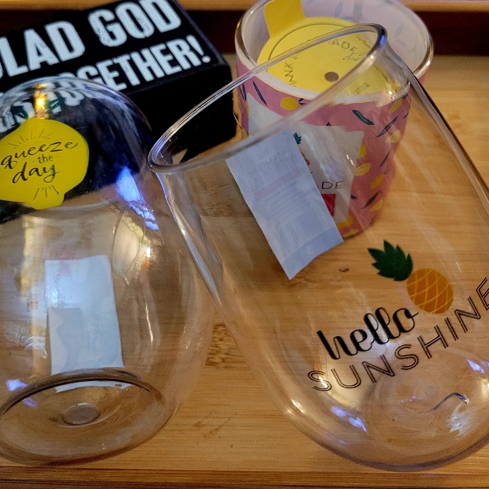 Plastic Decor Steamless Wine Glass